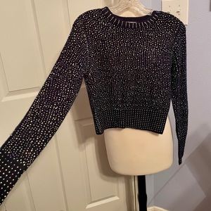 Zara - dark navy blue sweater with sparkles - SM